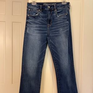 American Eagle high rise crop flare 10L